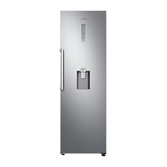 Upright 1-Door Refrigerator with Digital Inverter Technology, Water Dispenser, Power Freeze, 375L, Silver