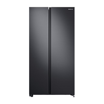 Side by Side Refrigerator with Digital Inverter Technology, All-around Cooling, Power Cool and 647 L, Black